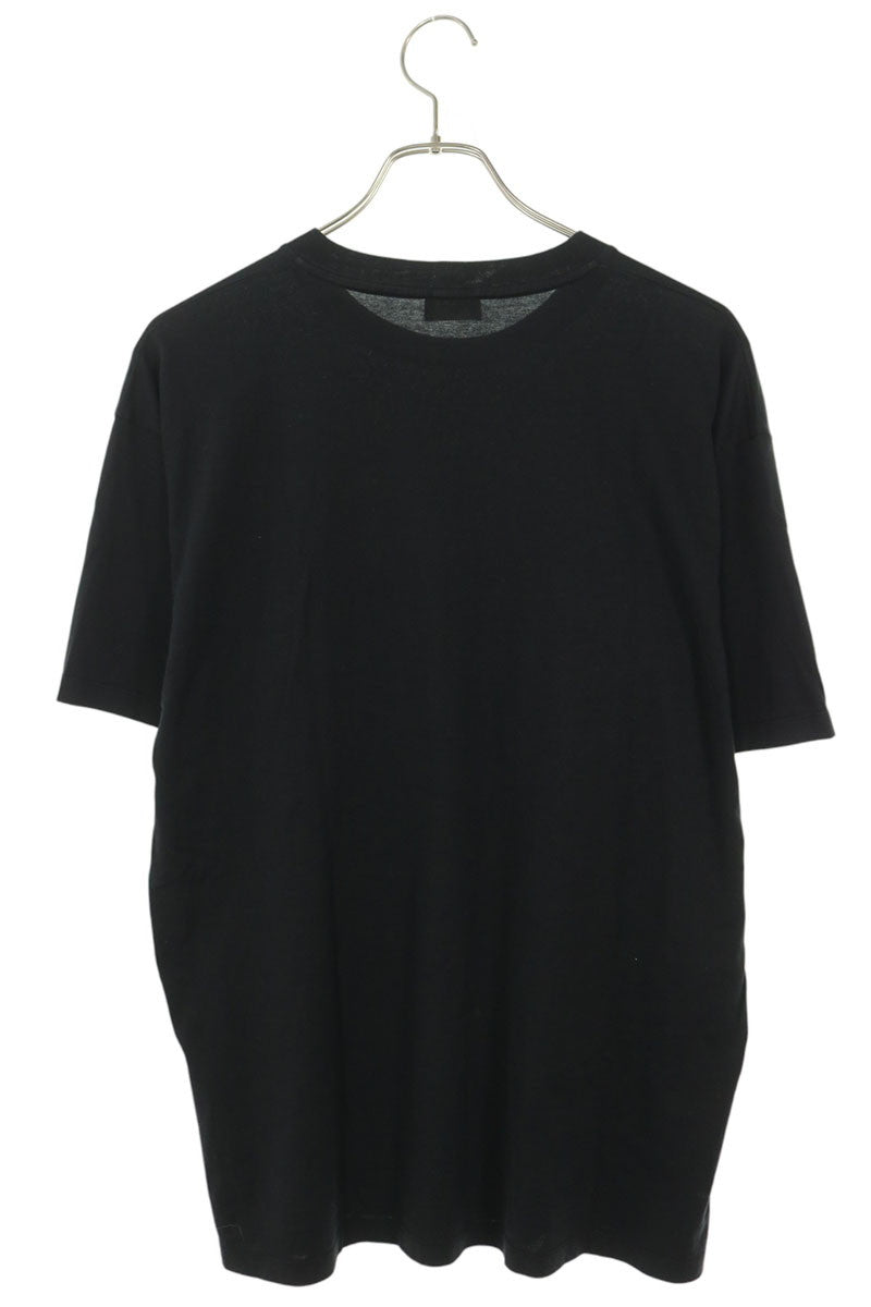 CELINE Black Logo Studs Print Cotton T-Shirt Size S