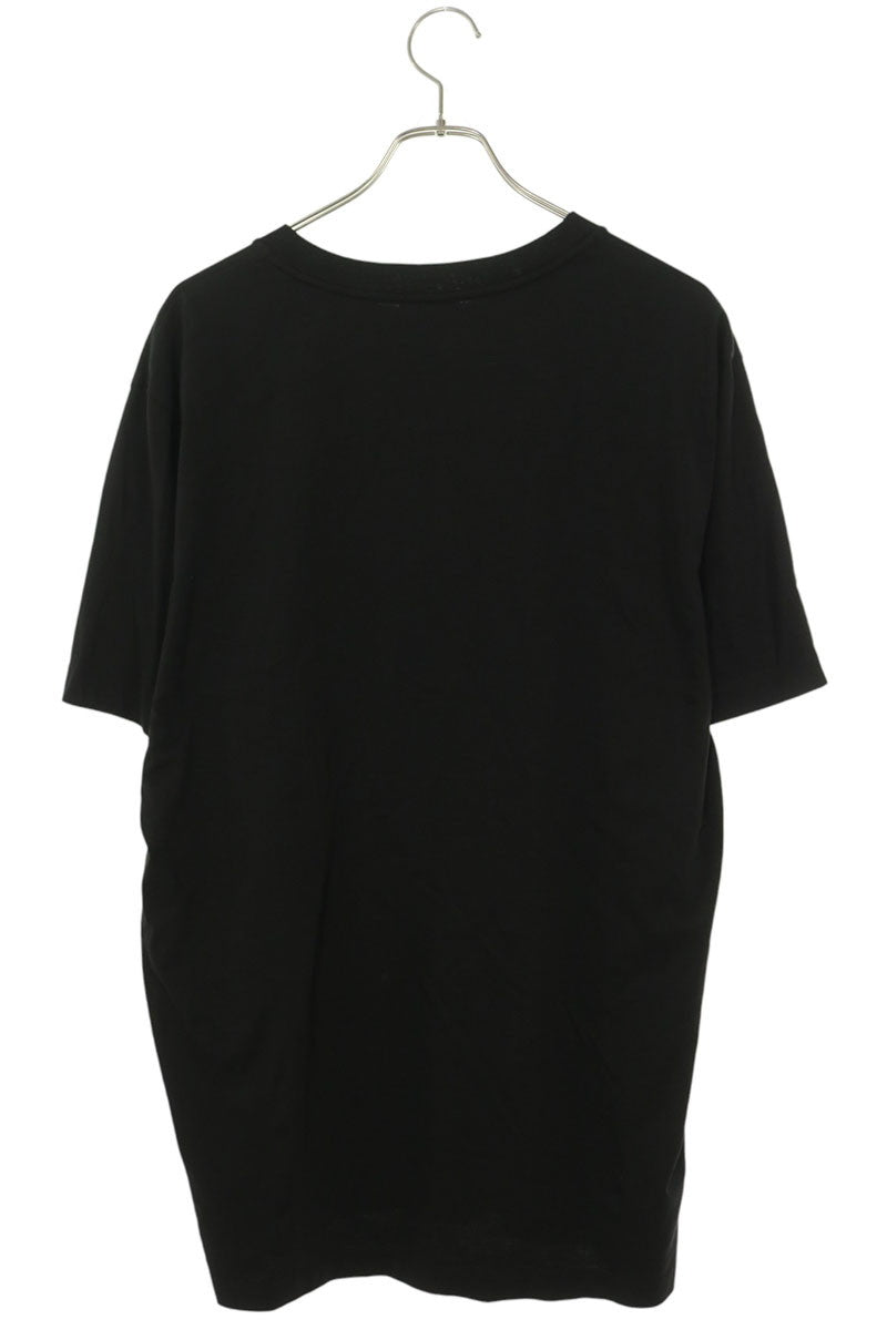 MONCLER Black Logo Patch Crewneck Cotton T-Shirt Size XXL