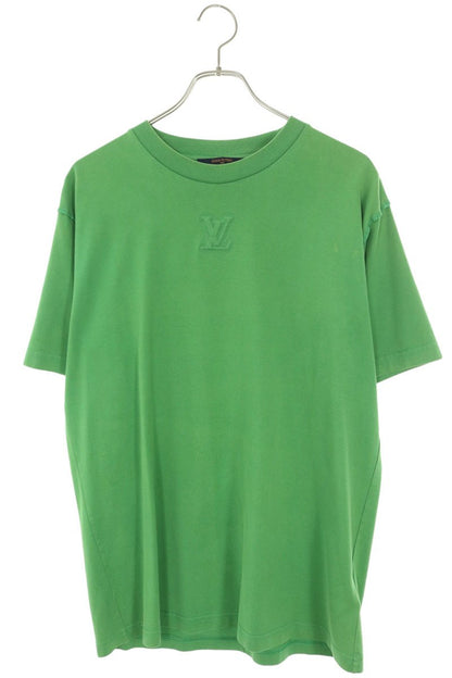 LOUISVUITTON Green Embossed Inside-Out Cotton T-Shirt Size L