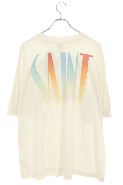 SAINT MICHAEL White Character Print Cotton T-Shirt Size XL