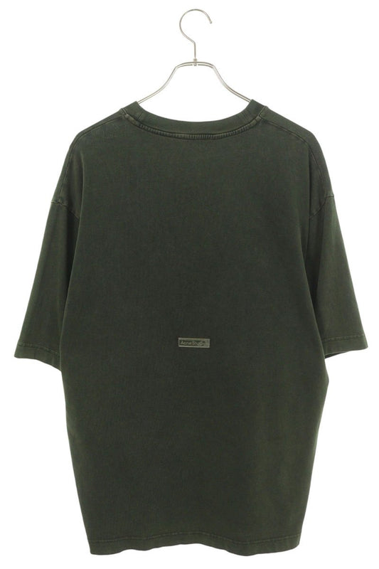 ACNE STUDIOS Green Washed Back Rubber Print T-Shirt Size S