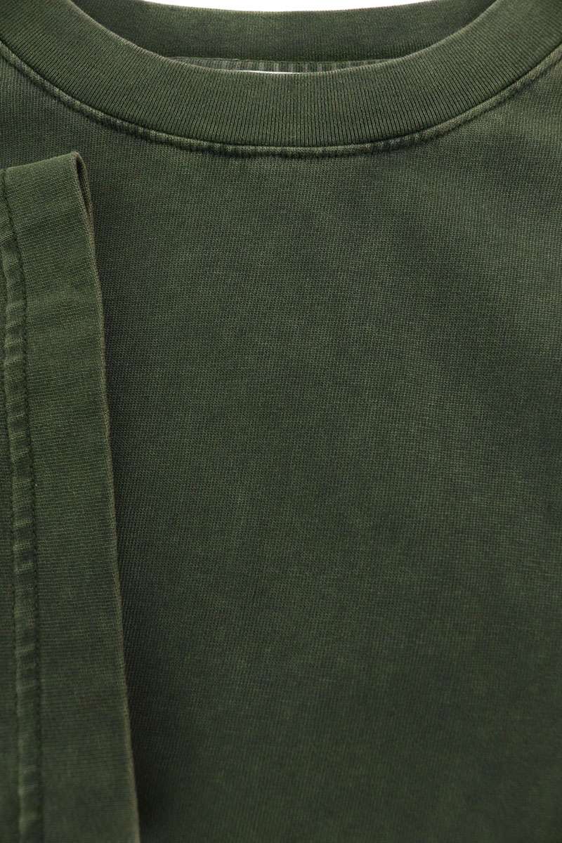 ACNE STUDIOS Green Washed Back Rubber Print T-Shirt Size S