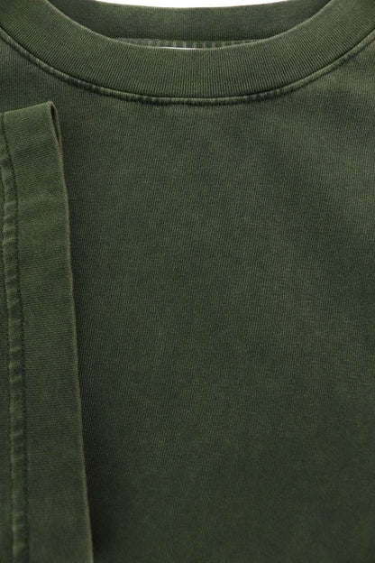 ACNE STUDIOS Green Washed Back Rubber Print T-Shirt Size S