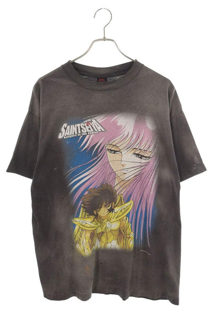 SAINT MICHAEL Black Character Collab Print T-Shirt Size L
