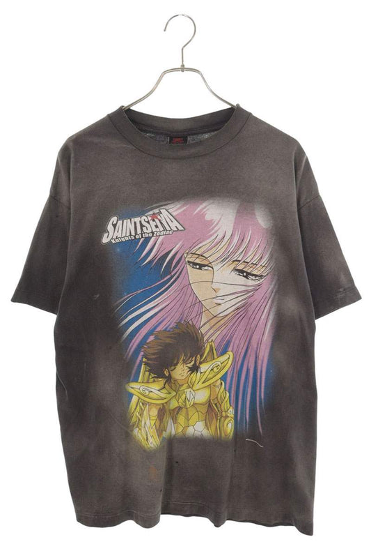 SAINT MICHAEL Black Character Collab Print T-Shirt Size L