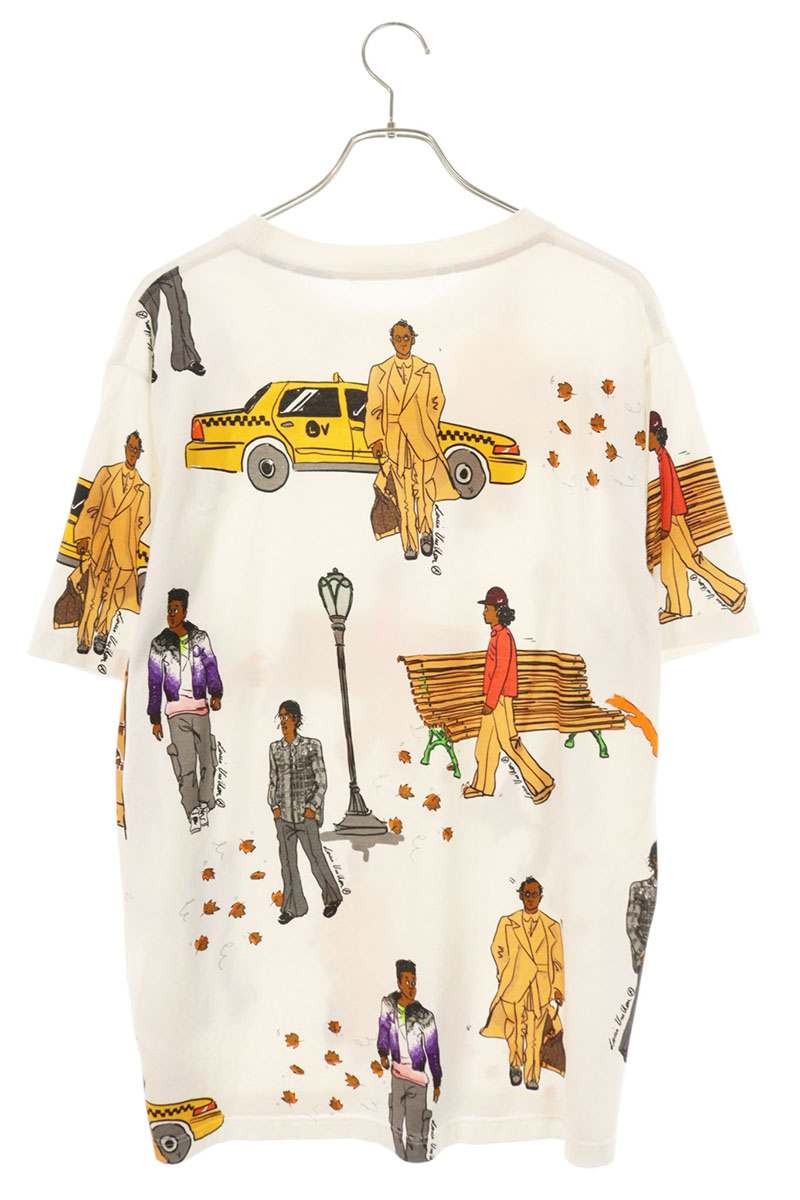 LOUISVUITTON 19AW White New Walkers Cotton T-Shirt Size XL
