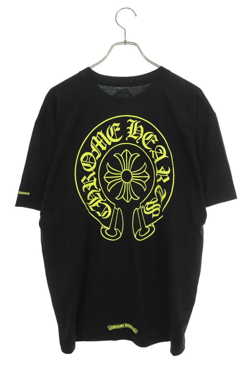 Chrome Hearts Black Yellow Horseshoe Cotton Tee Size XL