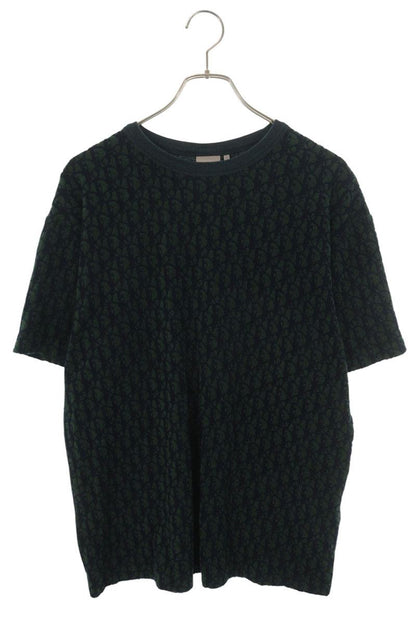 DIOR Green Terry Cloth Oblique T-Shirt Size S