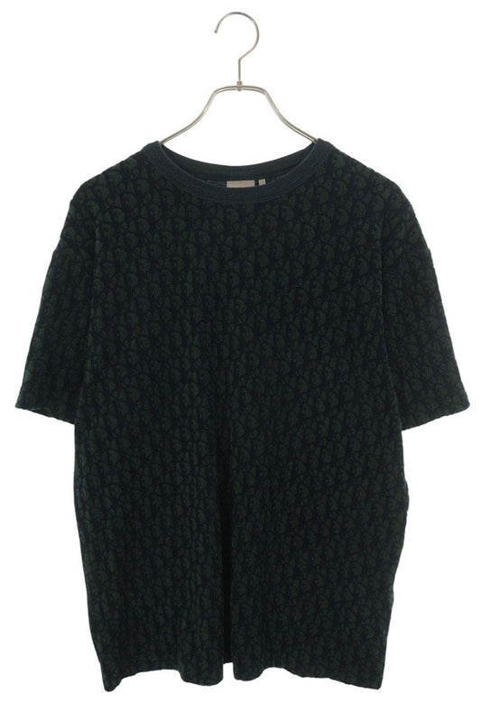 DIOR Green Terry Cloth Oblique T-Shirt Size S