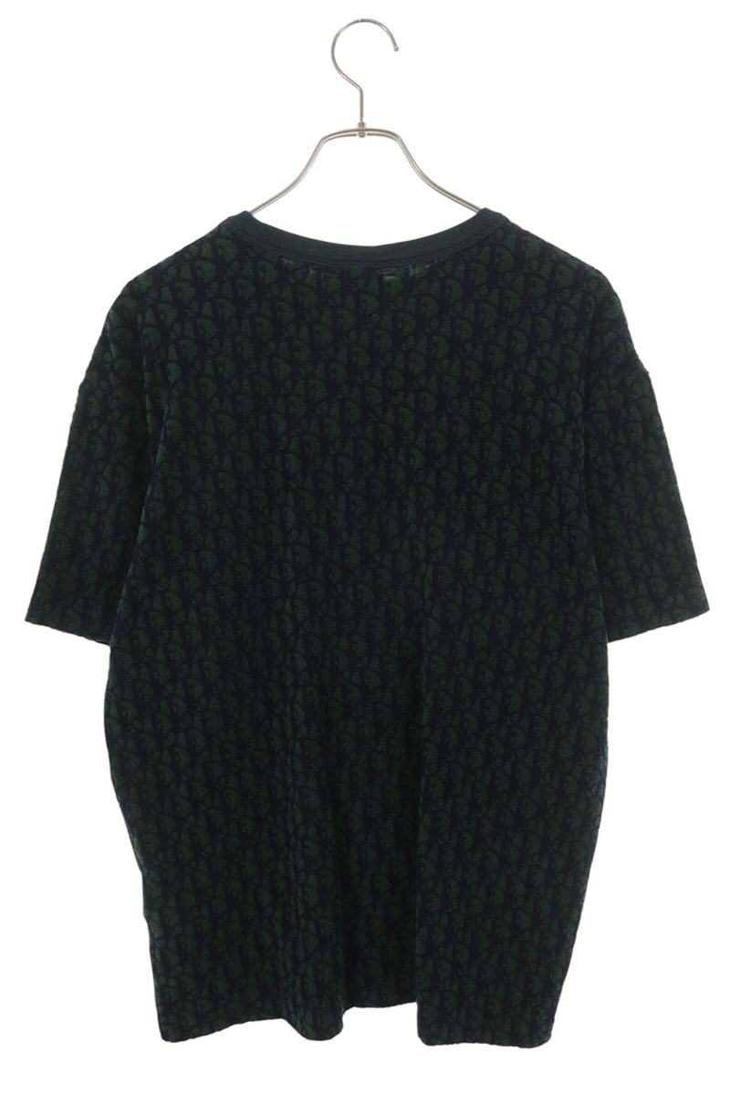 DIOR Green Terry Cloth Oblique T-Shirt Size S