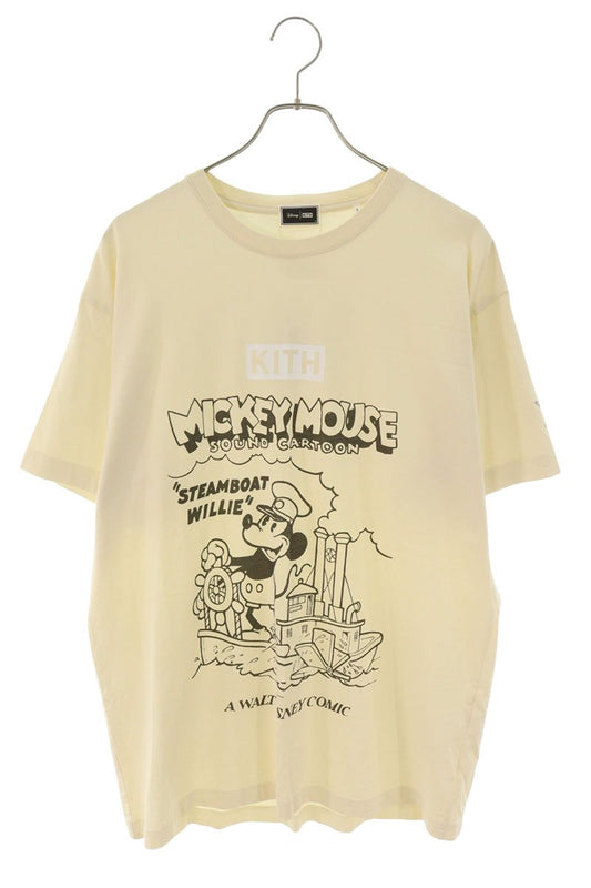 KITH x Disney Steamboat Willie T-Shirt Off-White Size L