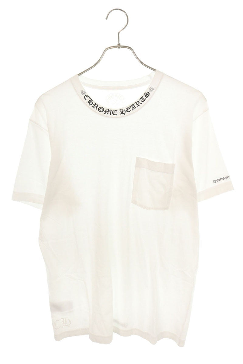 Chrome Hearts Neck Logo Print T-Shirt White Size L