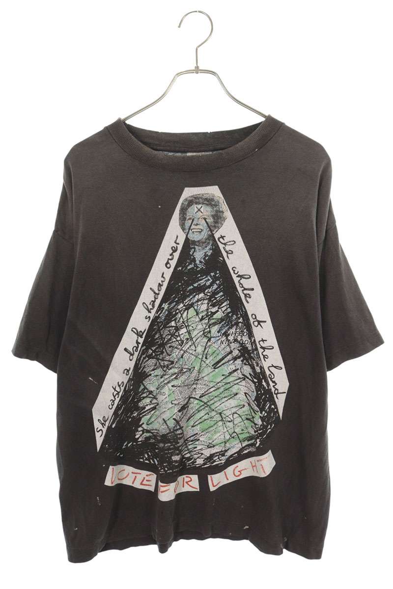 SAINT MICHAEL VOTE F LIGHT Vintage T-Shirt Black Size L