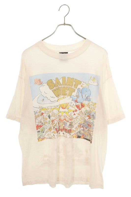 SAINT MICHAEL SAINT WET Vintage T-Shirt White Size L