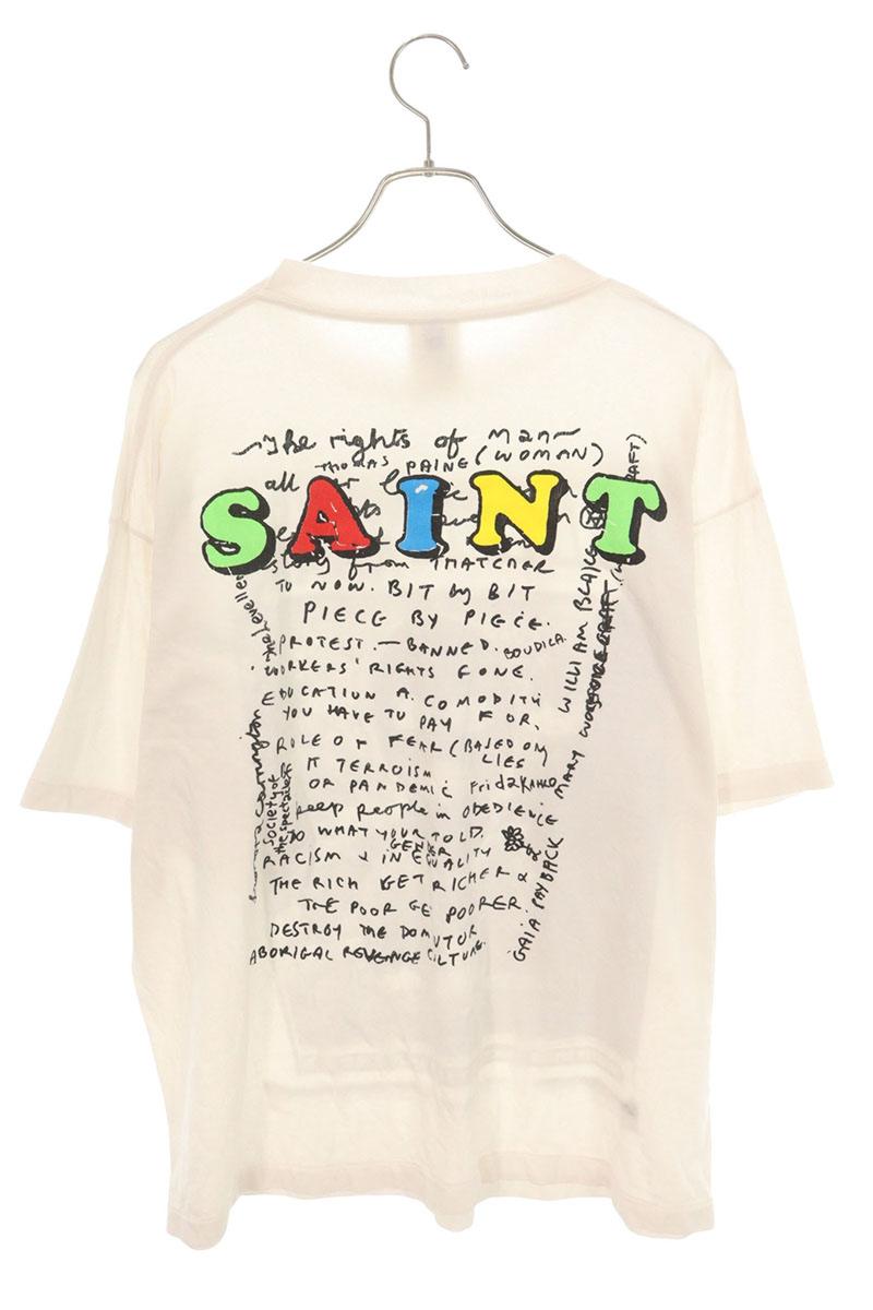 SAINT MICHAEL MASK Vintage T-Shirt White Size L