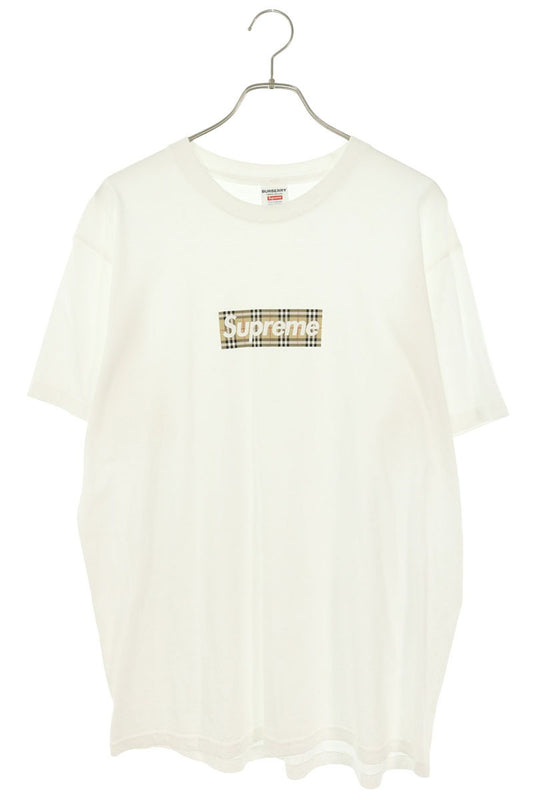 SUPREME 22SS Burberry Box Logo T-Shirt White Size L