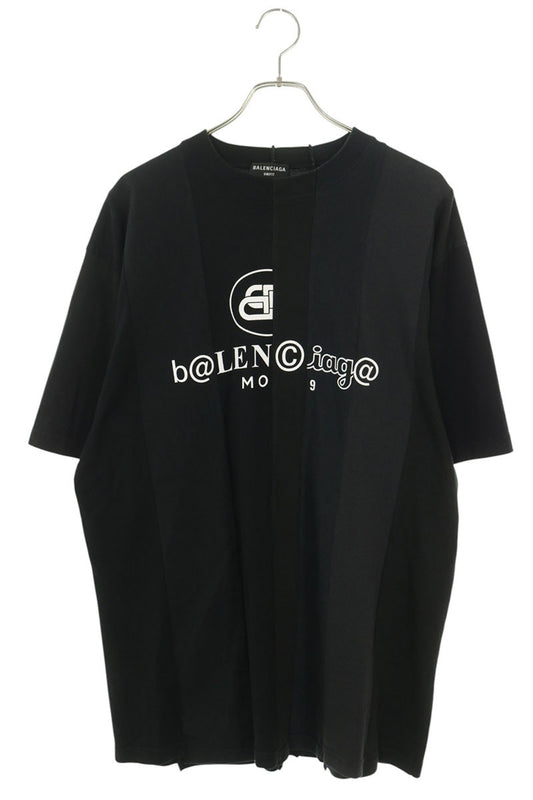 BALENCIAGA 21SS Reconstructed Logo T-Shirt Black Size XXS