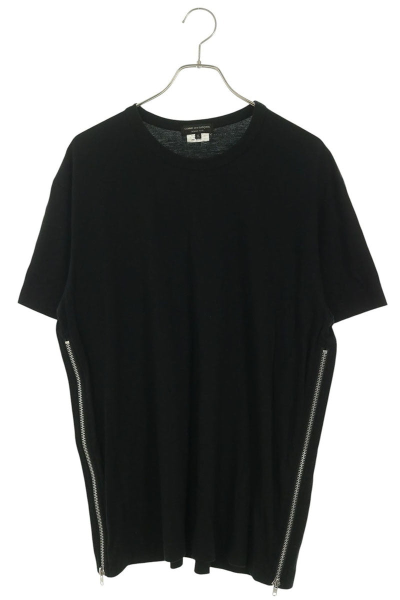 COMME des GARCONS HOMME PLUS Side Zip T-Shirt Black Size XL