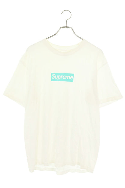 SUPREME 21AW Tiffany Box Logo T-Shirt White/Blue Size M