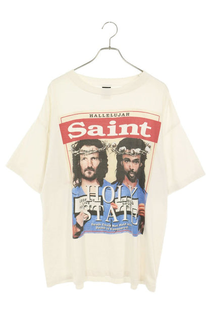 SAINT MICHAEL HOLYSAINTS Print Cotton T-Shirt White Size XL