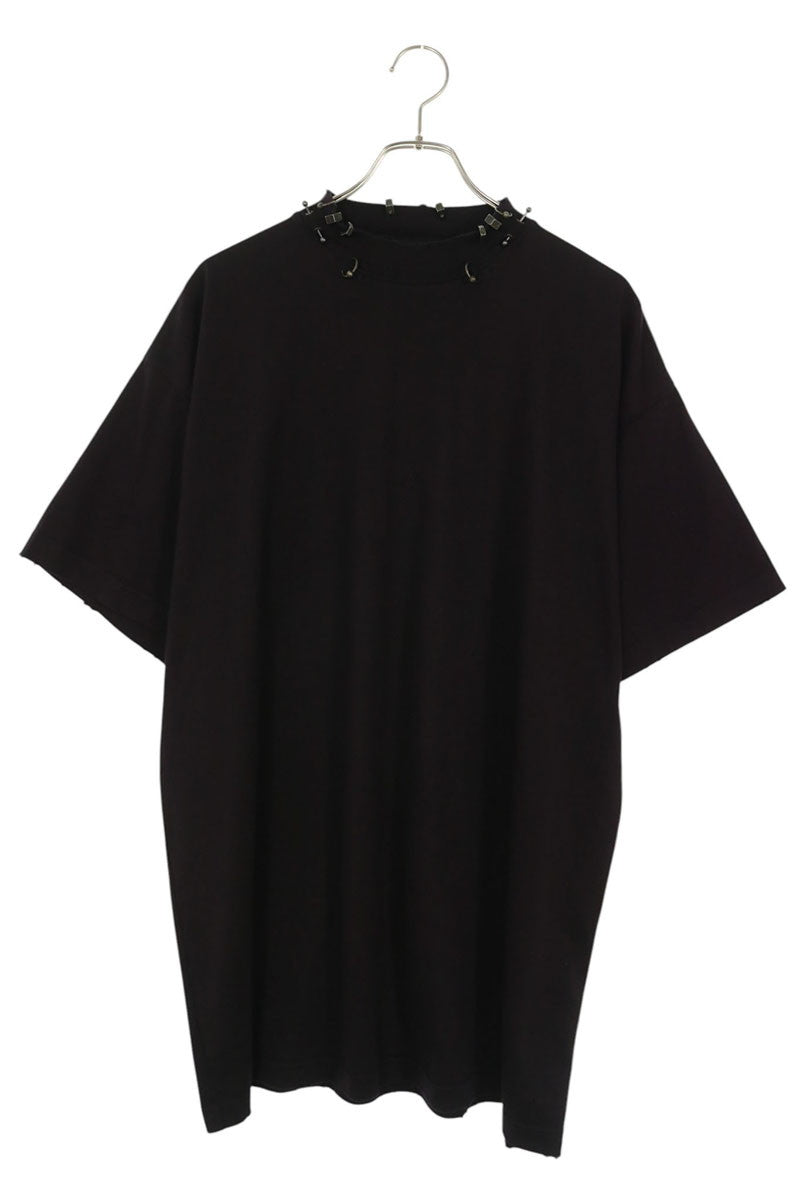 BALENCIAGA 23AW Distressed Pierce T-Shirt Dark Purple Size 2