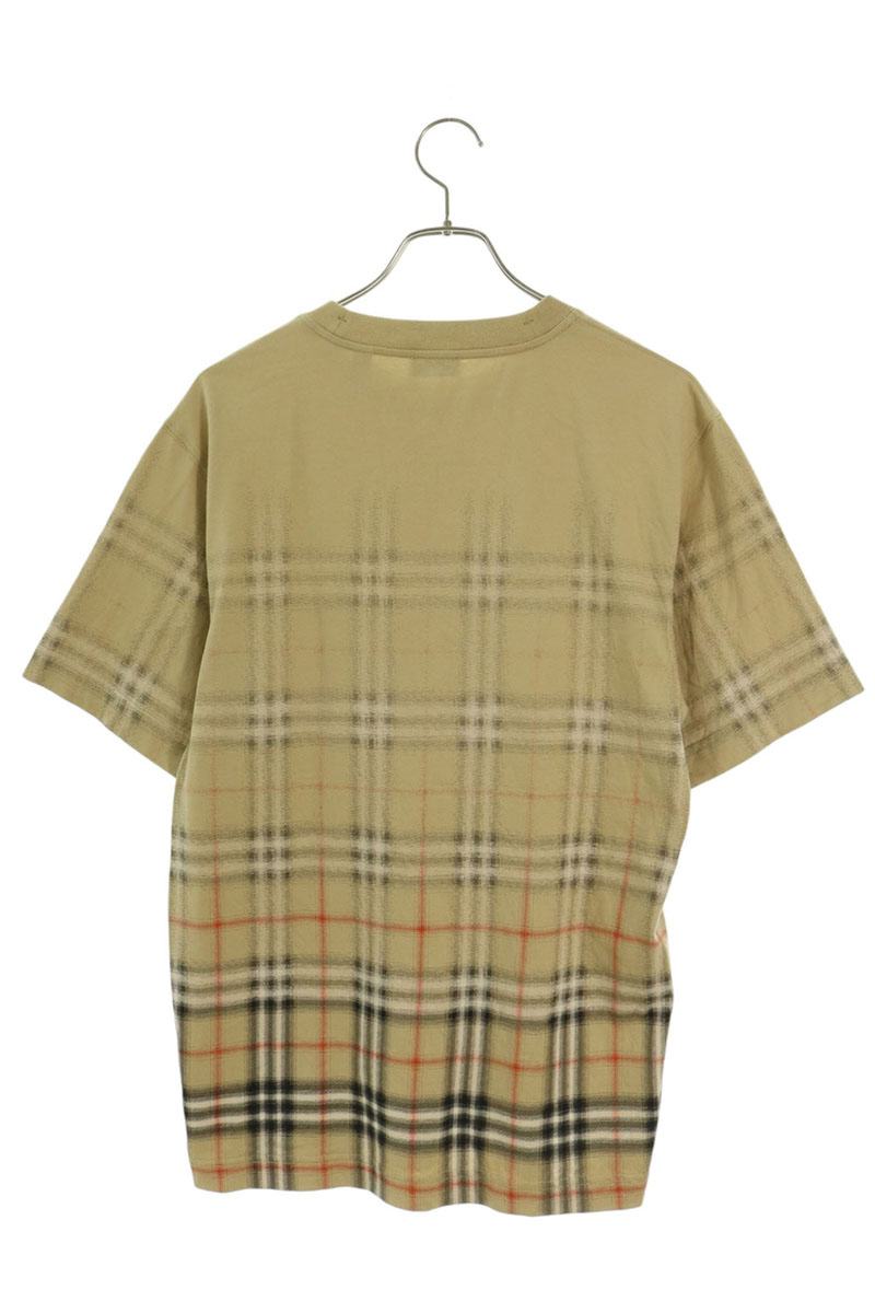 Burberry Gradation Check Cotton T-Shirt Brown Size M