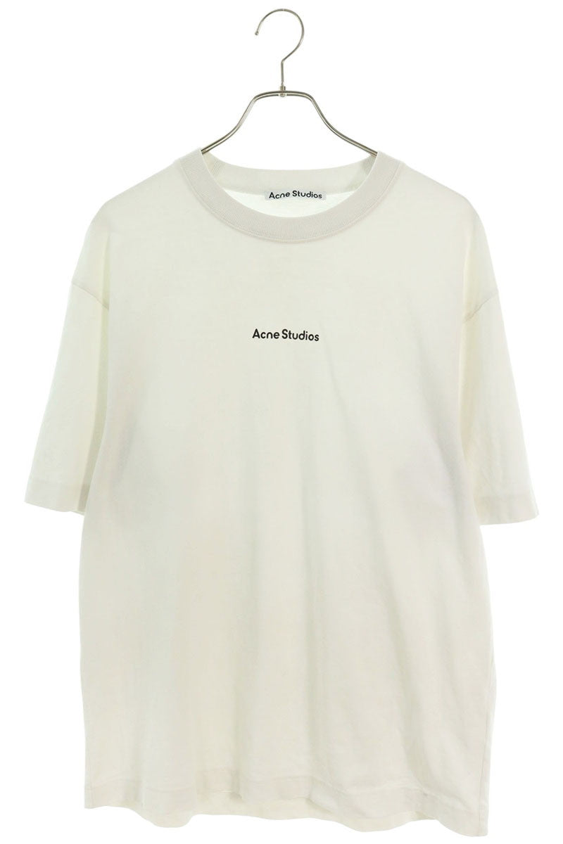 ACNE STUDIOS Logo Stamp Print Cotton T-Shirt White Size S