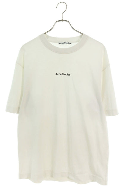 ACNE STUDIOS Logo Stamp Print Cotton T-Shirt White Size S