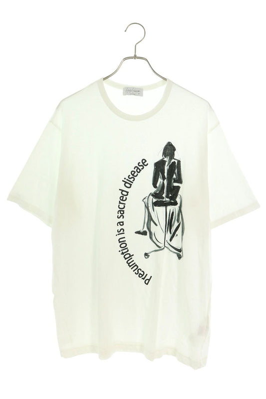 YOHJI YAMAMOTO POUR HOMME Graphic Print T-Shirt White Size 3
