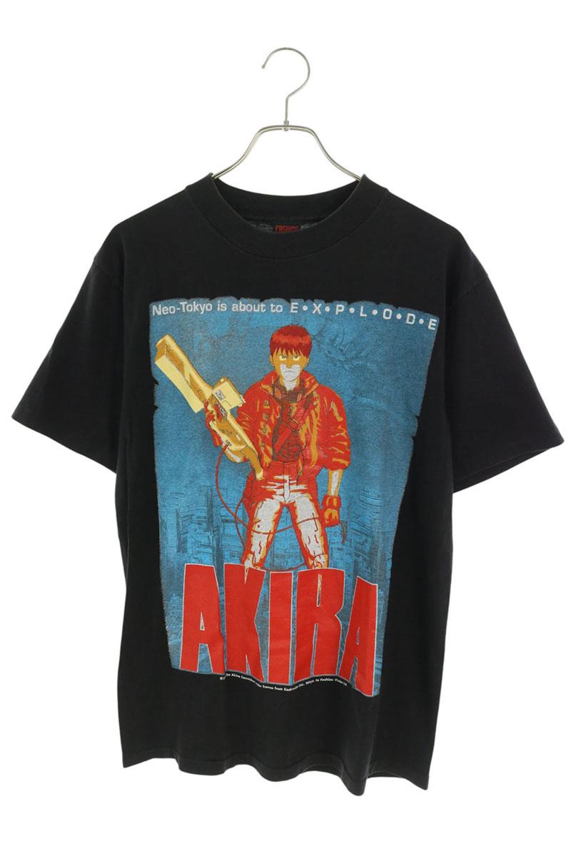 VINTAGE 80s Akira Anime Print Cotton T-Shirt Black Size M