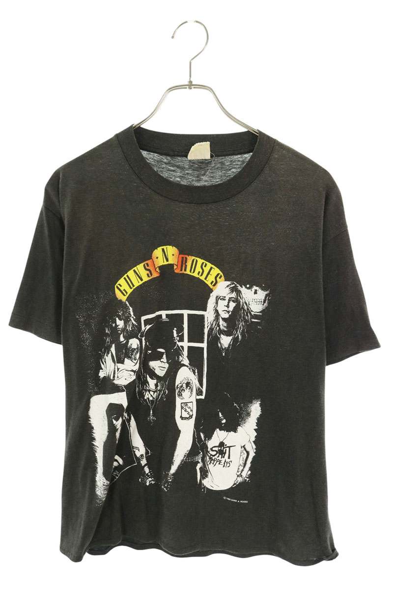 VINTAGE 80s Guns N' Roses Appetite T-Shirt Black Size XL