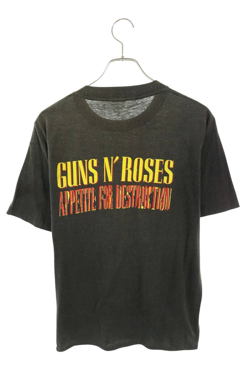 VINTAGE 80s Guns N' Roses Appetite T-Shirt Black Size XL