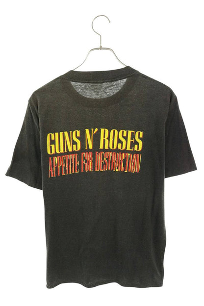 VINTAGE 80s Guns N' Roses Appetite T-Shirt Black Size XL