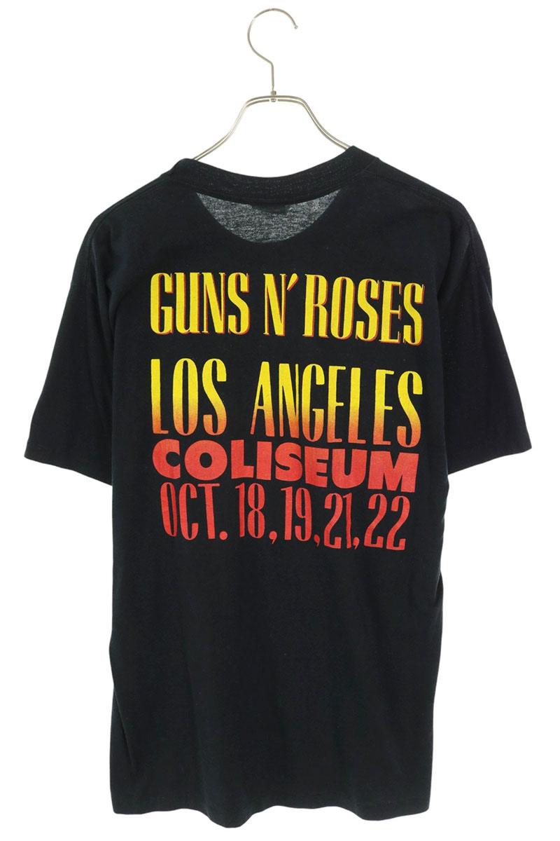 VINTAGE 80s Guns N' Roses LA Coliseum T-Shirt Black Size XL