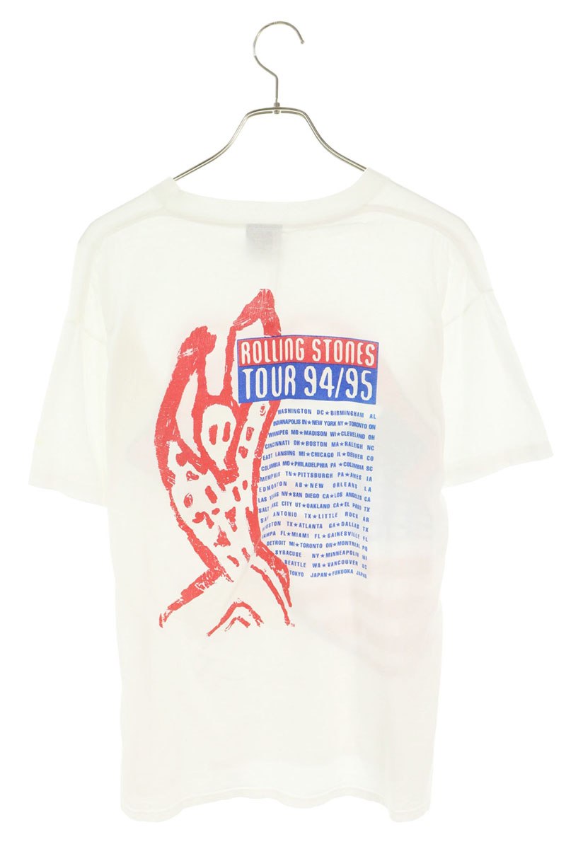 VINTAGE 90s Rolling Stones American T-Shirt White Size L