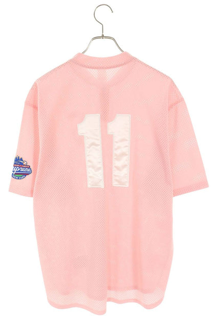 SUPREME 25SS Logo Baseball Henley T-Shirt Pink Size M