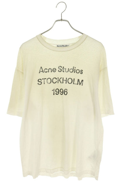 ACNE STUDIOS Logo Print Relaxed Fit T-Shirt White Size S