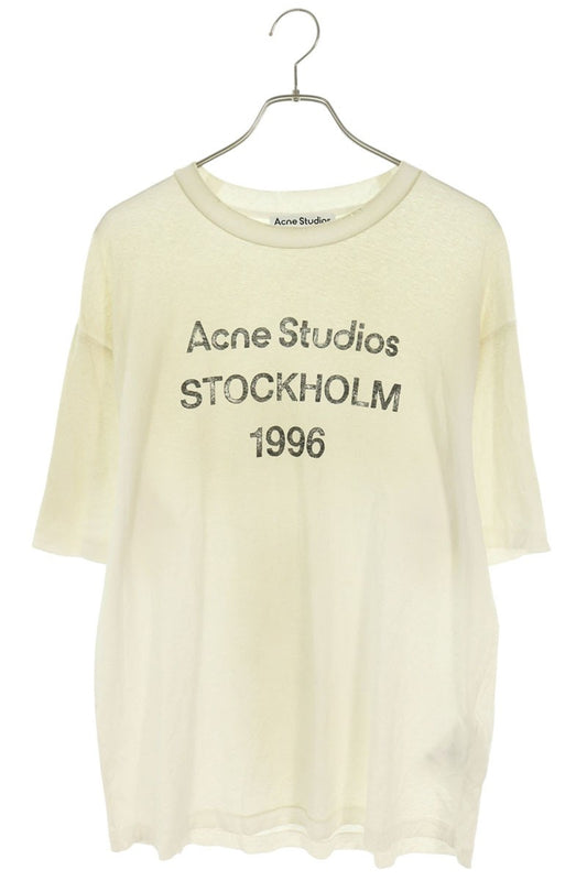 ACNE STUDIOS Logo Print Relaxed Fit T-Shirt White Size S