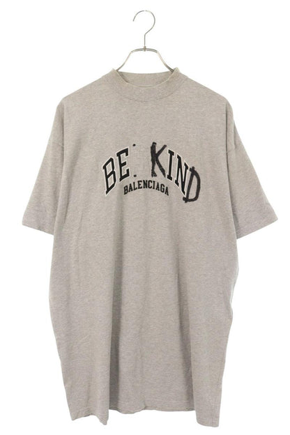 BALENCIAGA 23AW Distressed Cotton T-Shirt Gray Size 2