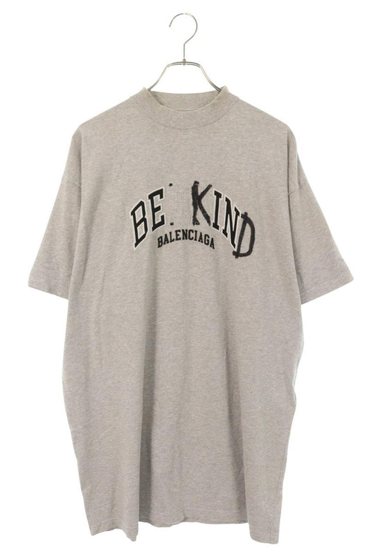 BALENCIAGA 23AW Distressed Cotton T-Shirt Gray Size 2