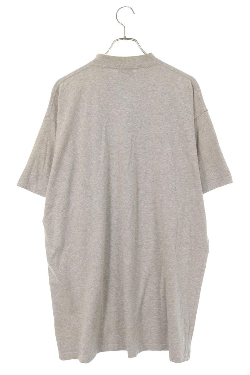 BALENCIAGA 23AW Distressed Cotton T-Shirt Gray Size 2