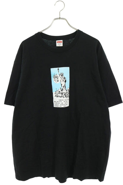 SUPREME 24AW Liberty Tee Black/Light Blue Size XL
