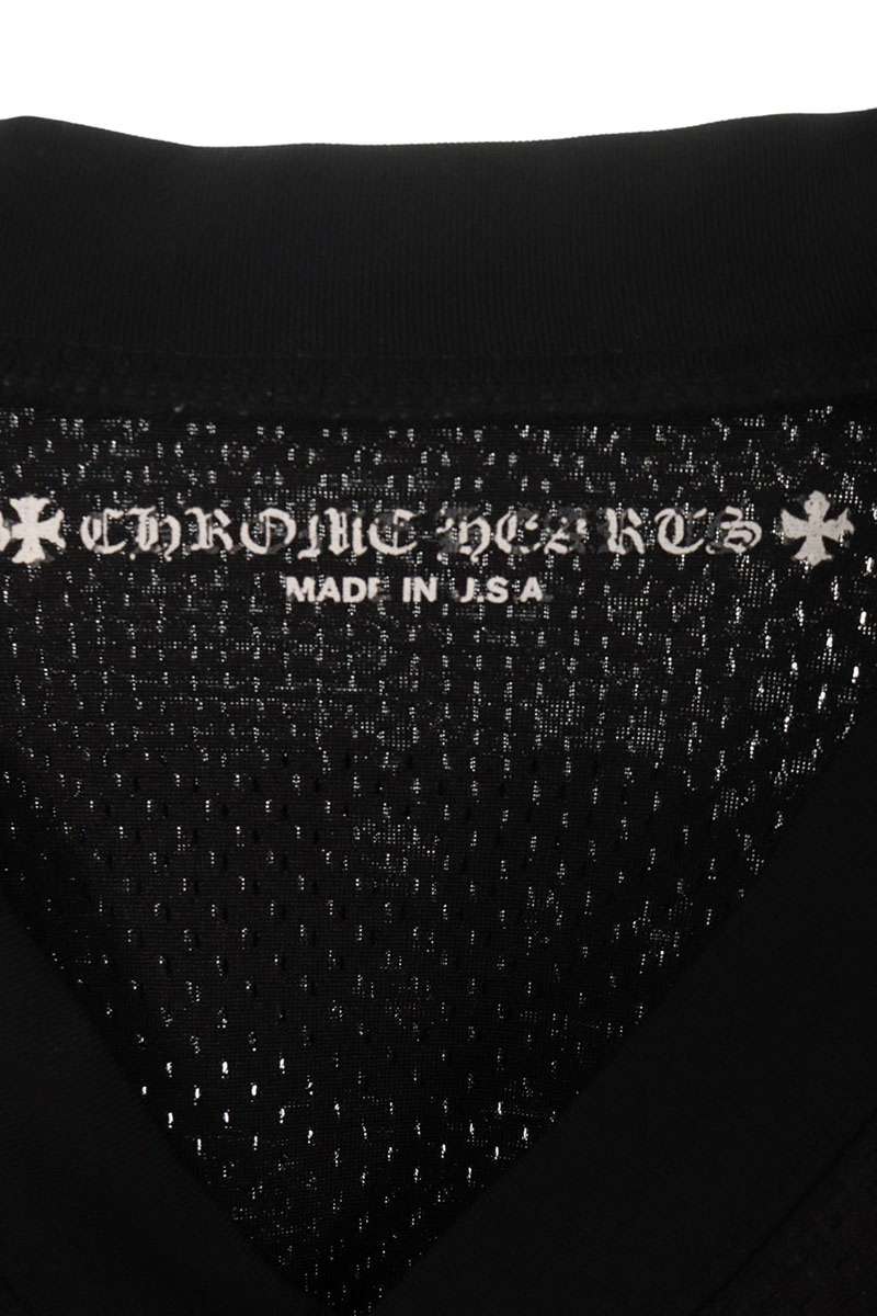 Chrome Hearts CH Print Mesh T-Shirt Black Nylon Size L
