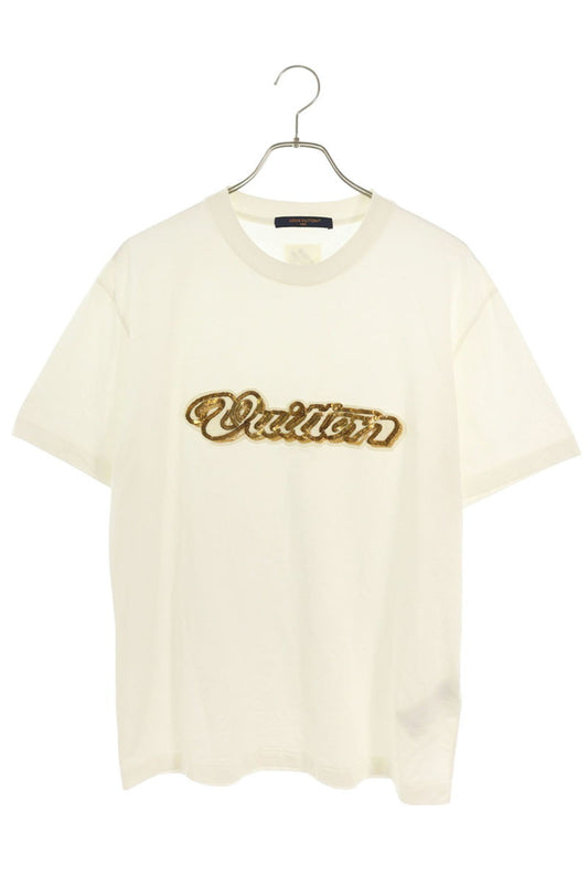 LOUISVUITTON Embellished Sequin Signature T-Shirt Size M