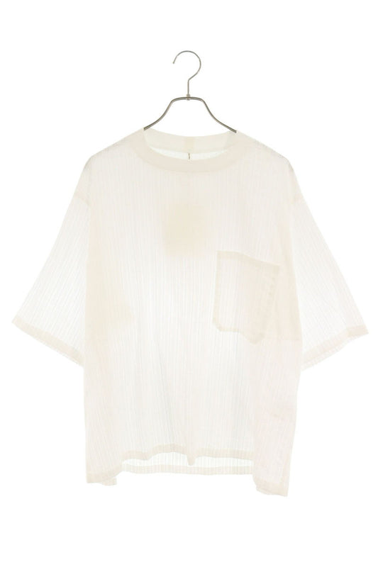ms blaque Oversized Woven Cotton T-Shirt White Size ML