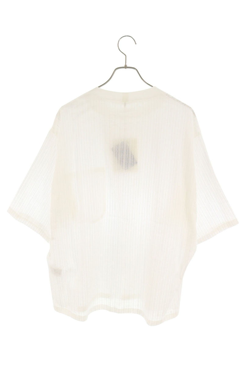 ms blaque Oversized Woven Cotton T-Shirt White Size ML