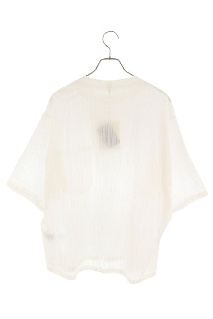 ms blaque Oversized Woven Cotton T-Shirt White Size ML