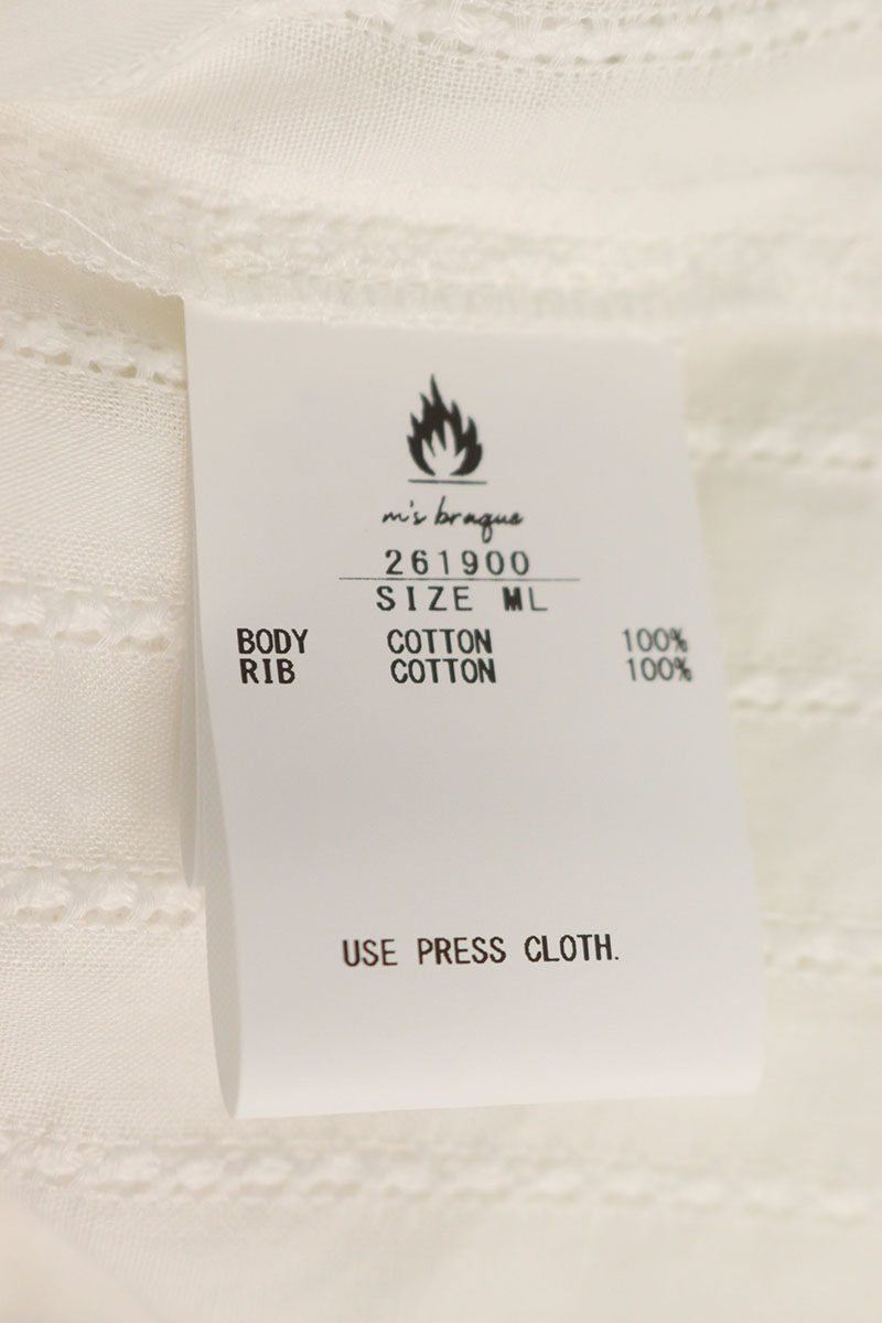 ms blaque Oversized Woven Cotton T-Shirt White Size ML