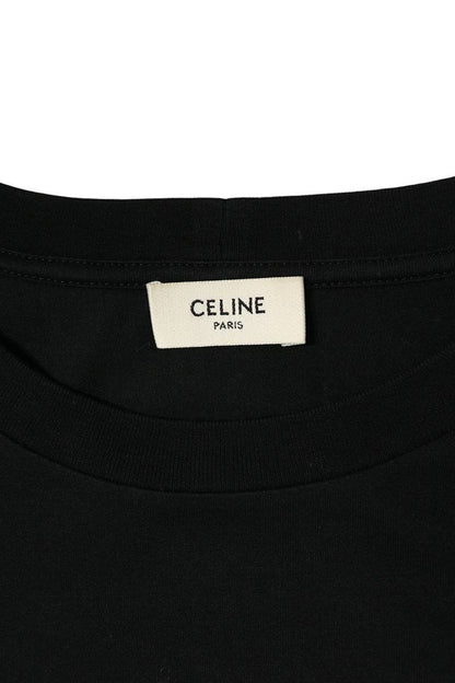 CELINE 38AW Loose Fit Logo Print T-Shirt Black Size L