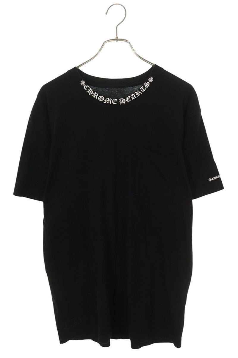Chrome Hearts Neck Logo Print T-Shirt Black Size L